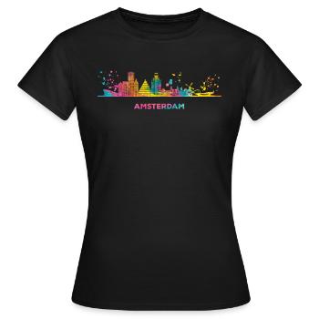 Amsterdam Skyline Amsterdam - Women's T-Shirt - black - Front - AI Model Female 172 dark (172cm)