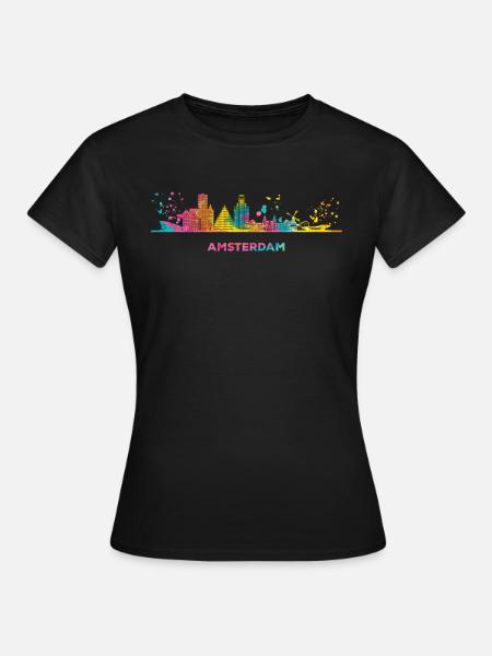 Amsterdam Skyline Amsterdam - T-shirt Femme - noir