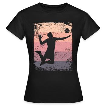 Volleyball Player Retro Beach Volleyball - Women's T-Shirt - black - Front - AI Model Female 172 dark (172cm)