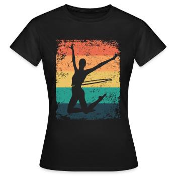 Gymnaste Gymnastique Rétro Rythmique Mature - T-shirt Femme - noir - Devant - AI Model Female 172 dark (172cm)