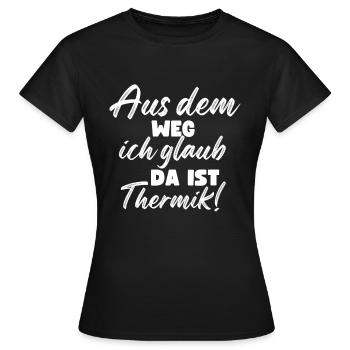 Ich Glaub Da ist Thermik RC Segelflieger - Frauen T-Shirt - Schwarz - Vorne - AI Model Female 172 dark (172cm)