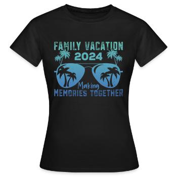 Sommerurlaub Familienurlaub - Frauen T-Shirt - Schwarz - Vorne - AI Model Female 172 dark (172cm)