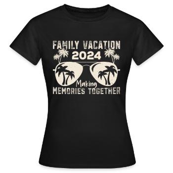 Sommerurlaub Familienurlaub - Frauen T-Shirt - Schwarz - Vorne - AI Model Female 172 dark (172cm)