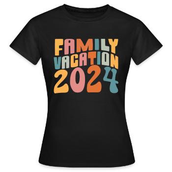 Voyage en famille 2024 Vacances en famille - T-shirt Femme - noir - Devant - AI Model Female 172 dark (172cm)