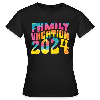 Voyage en famille 2024 Vacances en famille - T-shirt Femme - noir - Devant - AI Model Female 172 dark (172cm)