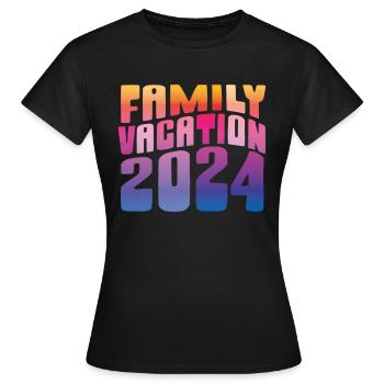Voyage en famille 2024 Vacances en famille - T-shirt Femme - noir - Devant - AI Model Female 172 dark (172cm)