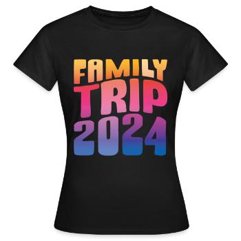 Voyage en famille 2024 Vacances en famille - T-shirt Femme - noir - Devant - AI Model Female 172 dark (172cm)