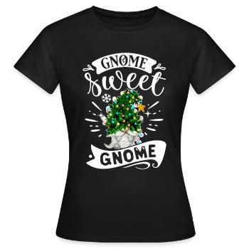 Gnomies de Noël Gnome Doux Gnome Gnome de Noël Gnome - T-shirt Femme - noir - Devant - AI Model Female 172 dark (172cm)