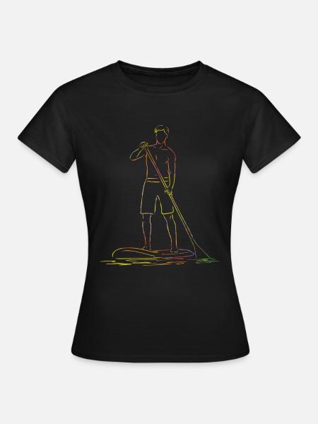 Stand Up Paddling Stand Up Board Sup - Frauen T-Shirt - Schwarz