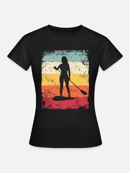 Stand Up Paddling Stand Up Board Sup - Women's T-Shirt - black