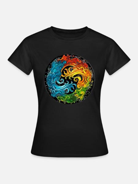 Die Elemente - Frauen T-Shirt - Schwarz