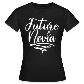 Future Novia Girlfriend Engagement Wedding Gift - Women's T-Shirt - black - Front - AI Model Female 172 dark (172cm)
