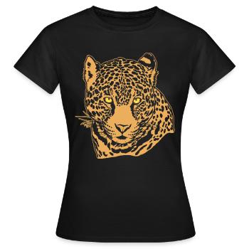 Jaguar Face Graphique Cool Big Cat Wild Animal Lover - T-shirt Femme - noir - Devant - AI Model Female 172 dark (172cm)