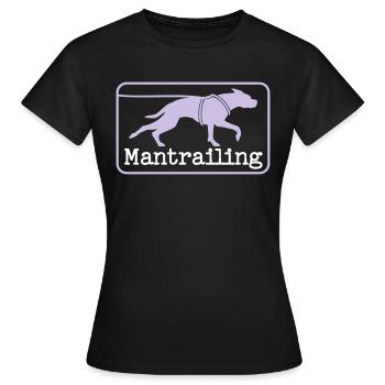 Mantrailing Typewriter - Women's T-Shirt - black - Front - AI Model Female 172 dark (172cm)