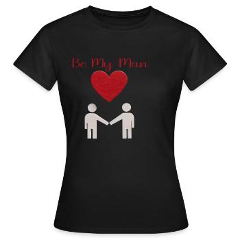 Love Message Silhouette - Women's T-Shirt - black - Front - AI Model Female 172 dark (172cm)