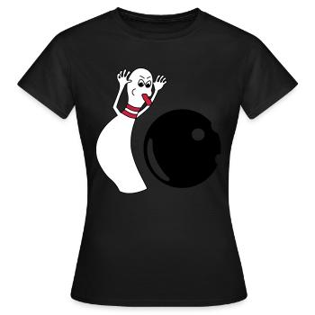 Bowling Pin - Frauen T-Shirt - Schwarz - Vorne - AI Model Female 172 dark (172cm)