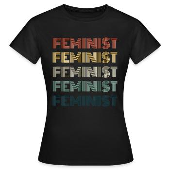 Idée féministe féministe féministe - T-shirt Femme - noir - Devant - AI Model Female 172 dark (172cm)
