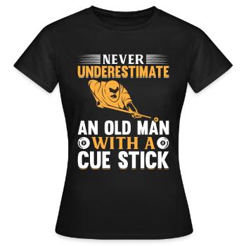 Snooker 8-Ball Billard Joueur de billard - T-shirt Femme - noir - Devant - AI Model Female 172 dark (172cm)