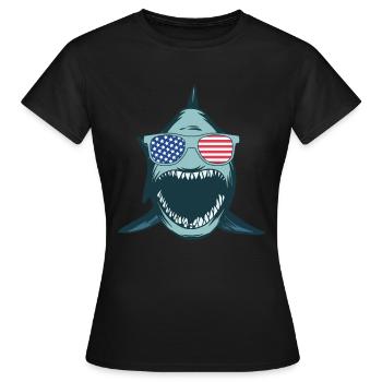 Sharkfish Funny Shark Lover - Great White Shark Fi - Frauen T-Shirt - Schwarz - Vorne - AI Model Female 172 dark (172cm)