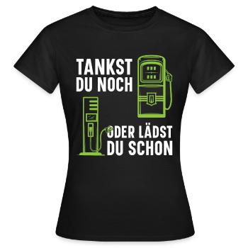 Station de recharge pour voiture électrique Station de remplissage de voiture électrique - Elekt - T-shirt Femme - noir - Devant - AI Model Female 172 dark (172cm)
