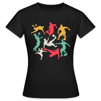 Soccer Player Soccer Game - Soccer Players - Frauen T-Shirt - Schwarz - Vorne - AI Model Female 172 dark (172cm)