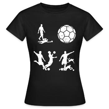 Soccer LOVE Soccer Player Love Soccer - Frauen T-Shirt - Schwarz - Vorne - AI Model Female 172 dark (172cm)