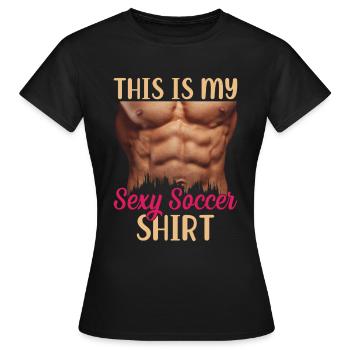 Soccer Player Soccer Lover - Funny Soccer - Frauen T-Shirt - Schwarz - Vorne - AI Model Female 172 dark (172cm)