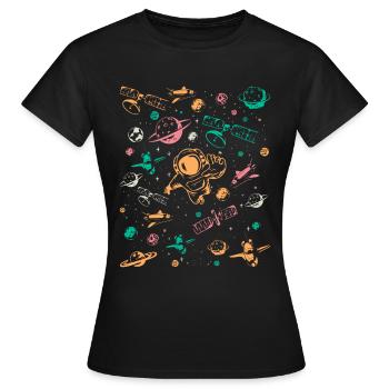 Space Travel Spaceship Aerospace Equipment Space A - Frauen T-Shirt - Schwarz - Vorne - AI Model Female 172 dark (172cm)