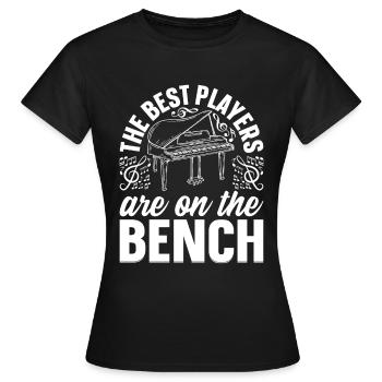 Pianiste pianiste - Les meilleurs joueurs sont sur le - T-shirt Femme - noir - Devant - AI Model Female 172 dark (172cm)