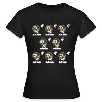 Billiard 8-Ball Pool Billiard Ball Dabbing Dance B - T-shirt Femme - noir - Devant - AI Model Female 172 dark (172cm)