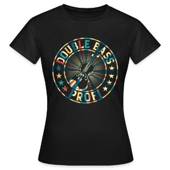Double Bass Profi - Double Bassist Double Bass Pla - Women's T-Shirt - black - Front - AI Model Female 172 dark (172cm)
