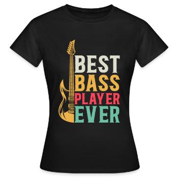 Bass Guitarist Bass Guitar Player - Best Bass Play - Frauen T-Shirt - Schwarz - Vorne - AI Model Female 172 dark (172cm)