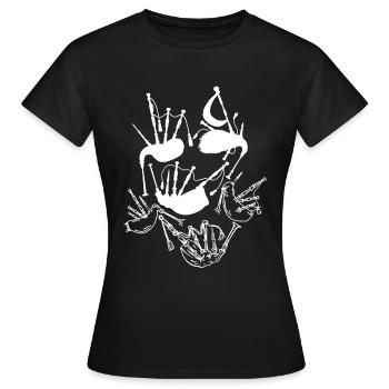 Bagpipe Instrument Bagpiper Bagpipe Player Bagpipe - Frauen T-Shirt - Schwarz - Vorne - AI Model Female 172 dark (172cm)