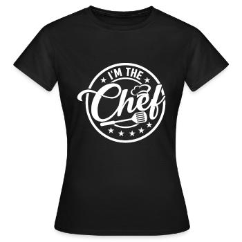 Je suis le chef cuisinier chef restaurant cuisine chapeau de cuisine - T-shirt Femme - noir - Devant - AI Model Female 172 dark (172cm)