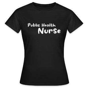 Infirmière infirmière - Infirmière en santé publique - T-shirt Femme - noir - Devant - AI Model Female 172 dark (172cm)