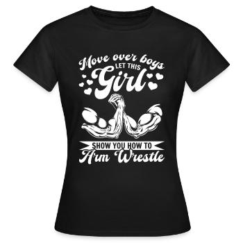 Bras de fer Bras de fer Fille Bras De Fer Fille - T-shirt Femme - noir - Devant - AI Model Female 172 dark (172cm)