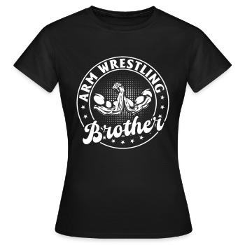 Bras de fer Frère Bras de fer Bras de fer Br - T-shirt Femme - noir - Devant - AI Model Female 172 dark (172cm)