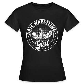bras de fer fille bras de fer bras de fer fille - T-shirt Femme - noir - Devant - AI Model Female 172 dark (172cm)
