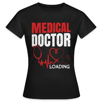 Docteur en médecine - Docteur en médecine - T-shirt Femme - noir - Devant - AI Model Female 172 dark (172cm)