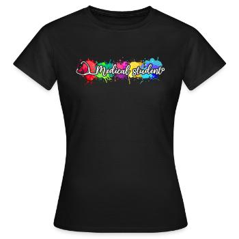 Etudiant en médecine - Etudiant en médecine Docteur en médecine - T-shirt Femme - noir - Devant - AI Model Female 172 dark (172cm)