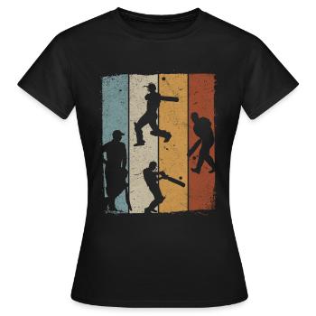 Cricket Retro Cricket Silhouettes Cricket - T-shirt Femme - noir - Devant - AI Model Female 172 dark (172cm)