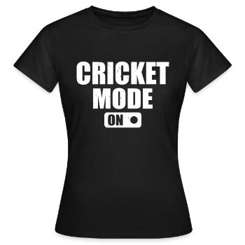 Cricketing Cricketer Cricket Player - Cricket Mode - Frauen T-Shirt - Schwarz - Vorne - AI Model Female 172 dark (172cm)
