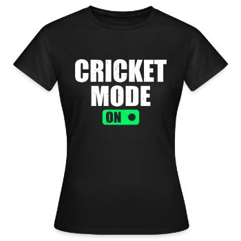 Mode Cricket activé - Joueur de cricket Cricket Cricket - T-shirt Femme - noir - Devant - AI Model Female 172 dark (172cm)