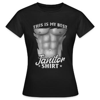 C’est ma meilleure chemise de concierge - concierge drôle - T-shirt Femme - noir - Devant - AI Model Female 172 dark (172cm)