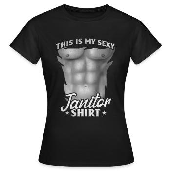 C’est ma chemise de concierge sexy - concierge drôle - T-shirt Femme - noir - Devant - AI Model Female 172 dark (172cm)