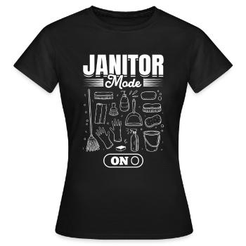 Mode Concierge activé - Concierge drôle - T-shirt Femme - noir - Devant - AI Model Female 172 dark (172cm)