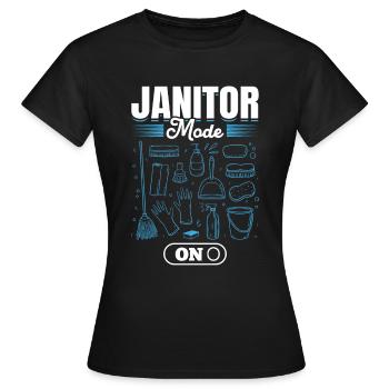 Mode Concierge Activé - Nettoyage Concierge Concierge Drôle Concierge - T-shirt Femme - noir - Devant - AI Model Female 172 dark (172cm)