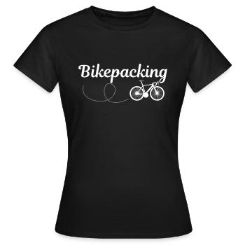 Vélo de gravier Bikepacking Vélo de gravier Bikepacker - T-shirt Femme - noir - Devant - AI Model Female 172 dark (172cm)