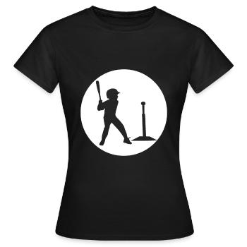 Tee-ball kids - Tee ball player kid - Women's T-Shirt - black - Front - AI Model Female 172 dark (172cm)