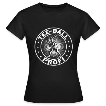 Teeball Player Profi - Tee-ball Profi - Frauen T-Shirt - Schwarz - Vorne - AI Model Female 172 dark (172cm)